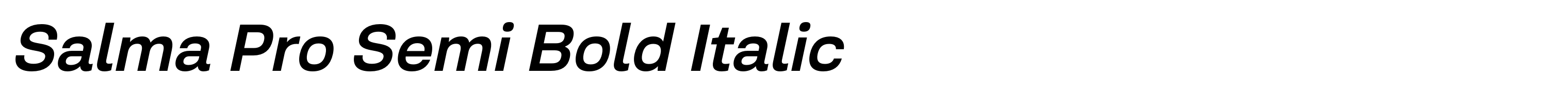 Salma Pro Semi Bold Italic